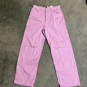 Wide Leg Purple Jeans